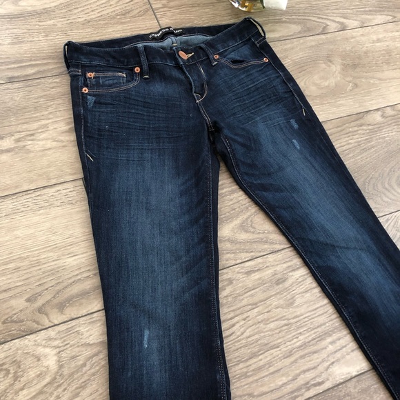 EXPRESS ankle low rise light distressed jeans size 2 - Picture 2 of 6